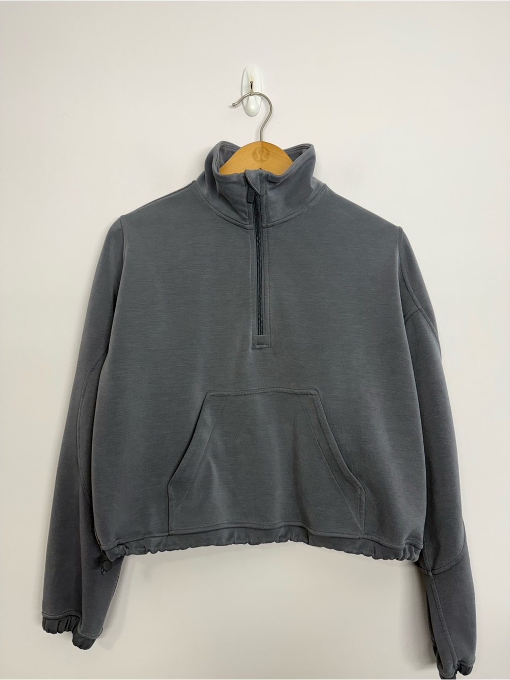 83: Lululemon Brushed Softstreme Half Zip Solar Grey Size 6